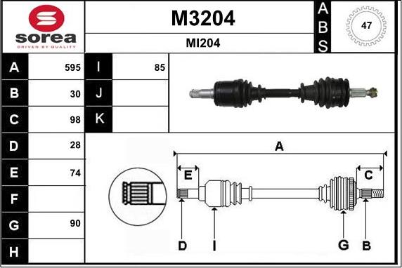 SNRA M3204 - Приводной вал autodnr.net