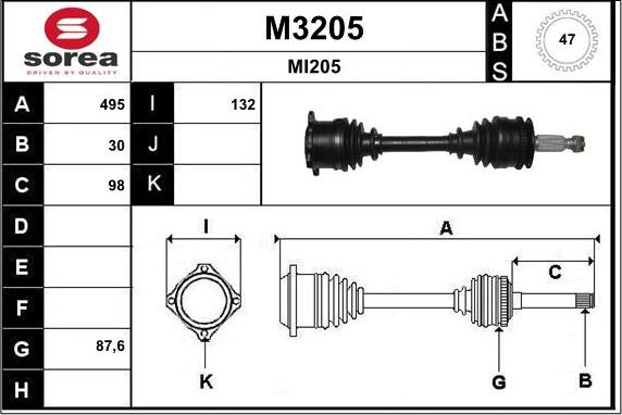 SNRA M3205 - Приводной вал autodnr.net