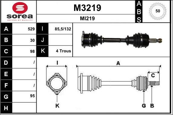 SNRA M3219 - Приводний вал autocars.com.ua