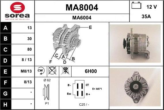 SNRA MA8004 - Генератор autocars.com.ua