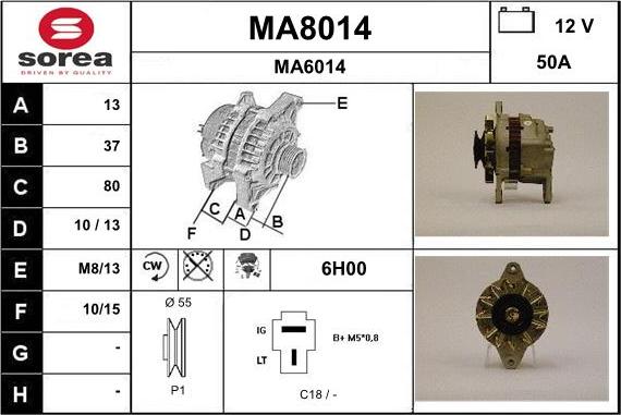 SNRA MA8014 - Генератор autocars.com.ua