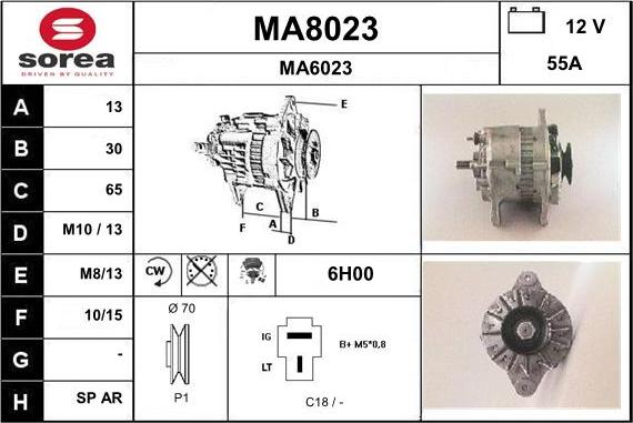 SNRA MA8023 - Генератор autocars.com.ua