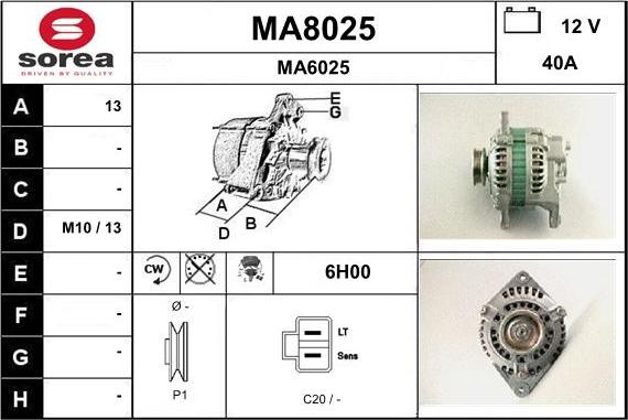 SNRA MA8025 - Генератор autocars.com.ua