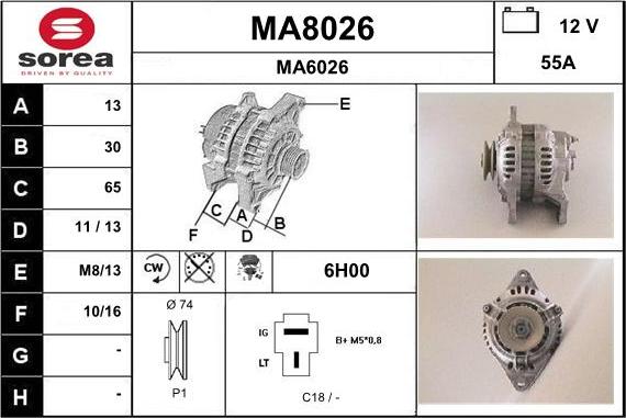 SNRA MA8026 - Генератор avtokuzovplus.com.ua