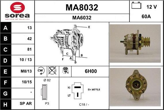 SNRA MA8032 - Генератор autocars.com.ua