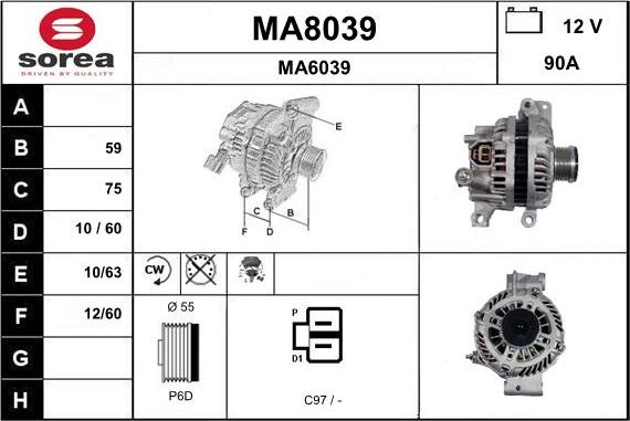 SNRA MA8039 - Генератор autocars.com.ua