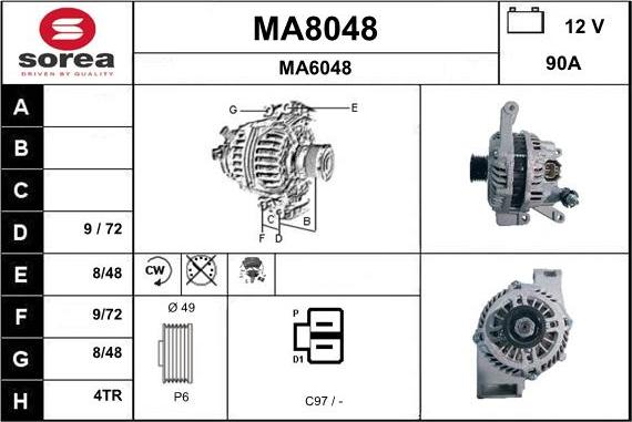 SNRA MA8048 - Генератор autocars.com.ua