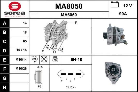 SNRA MA8050 - Генератор autocars.com.ua