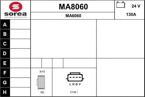 SNRA MA8060 - Генератор autocars.com.ua