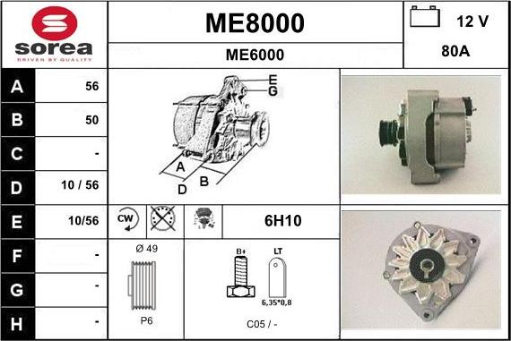 SNRA ME8000 - Генератор autocars.com.ua