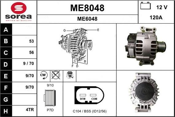 SNRA ME8048 - Генератор autocars.com.ua