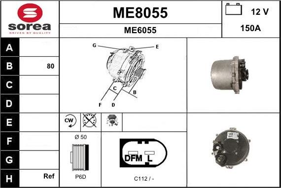 SNRA ME8055 - Генератор autocars.com.ua