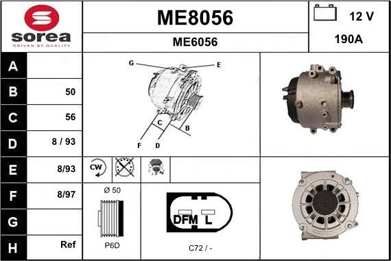 SNRA ME8056 - Генератор autocars.com.ua