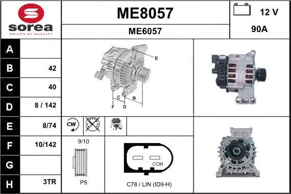 SNRA ME8057 - Генератор autocars.com.ua