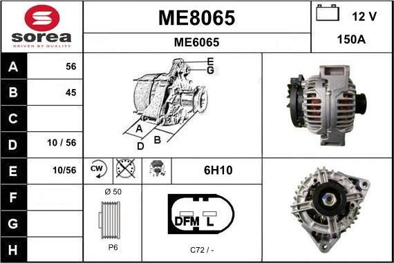 SNRA ME8065 - Генератор autocars.com.ua
