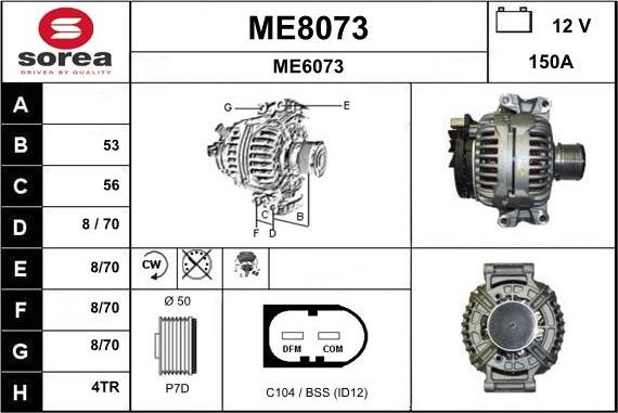 SNRA ME8073 - Генератор avtokuzovplus.com.ua