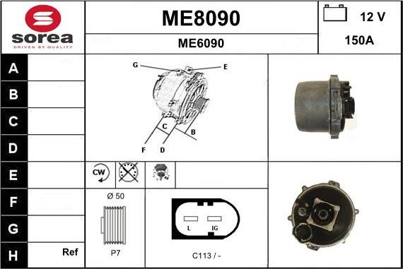 SNRA ME8090 - Генератор avtokuzovplus.com.ua