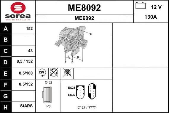 SNRA ME8092 - Генератор autocars.com.ua