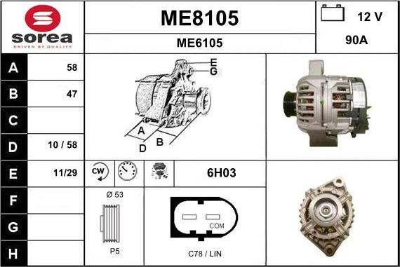 SNRA ME8105 - Генератор autodnr.net