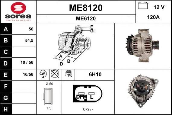 SNRA ME8120 - Генератор autocars.com.ua