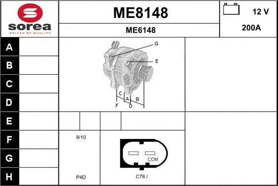 SNRA ME8148 - Генератор autocars.com.ua