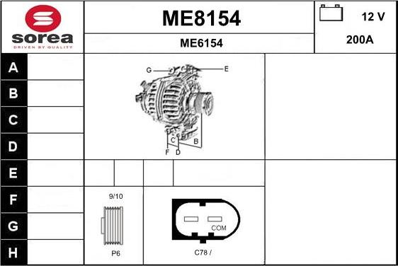 SNRA ME8154 - Генератор autocars.com.ua