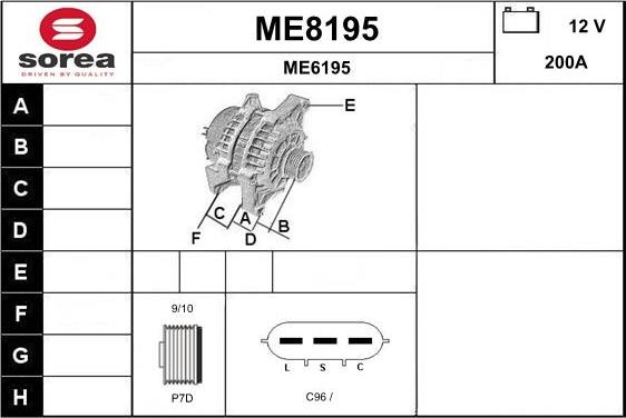 SNRA ME8195 - Генератор autocars.com.ua