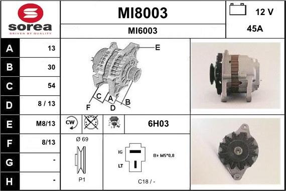 SNRA MI8003 - Генератор avtokuzovplus.com.ua