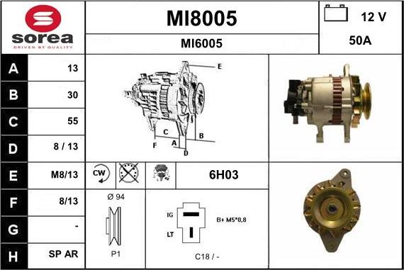 SNRA MI8005 - Генератор autocars.com.ua