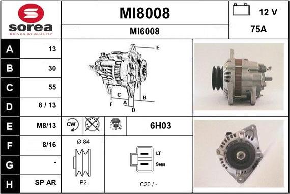 SNRA MI8008 - Генератор autocars.com.ua