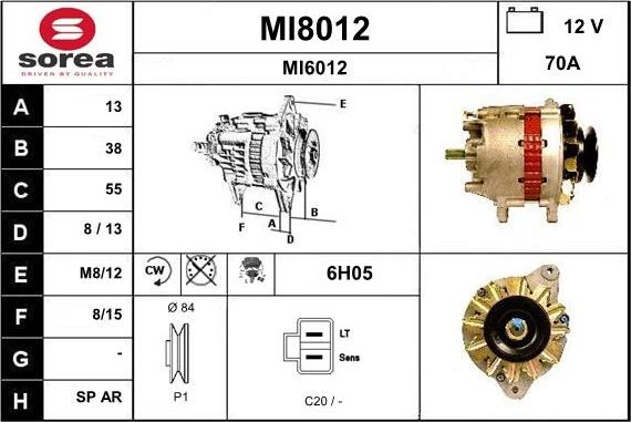 SNRA MI8012 - Генератор autocars.com.ua