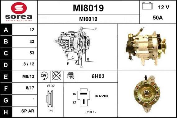 SNRA MI8019 - Генератор avtokuzovplus.com.ua