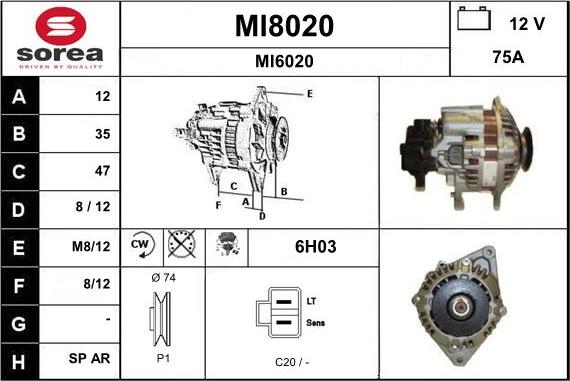 SNRA MI8020 - Генератор autocars.com.ua