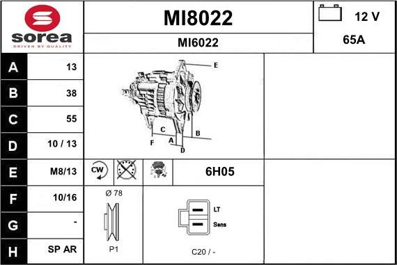 SNRA MI8022 - Генератор avtokuzovplus.com.ua