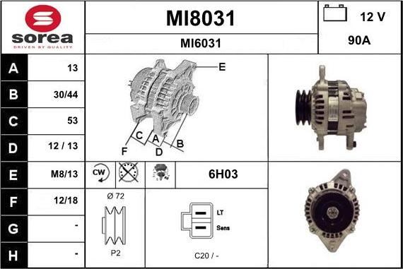 SNRA MI8031 - Генератор autocars.com.ua