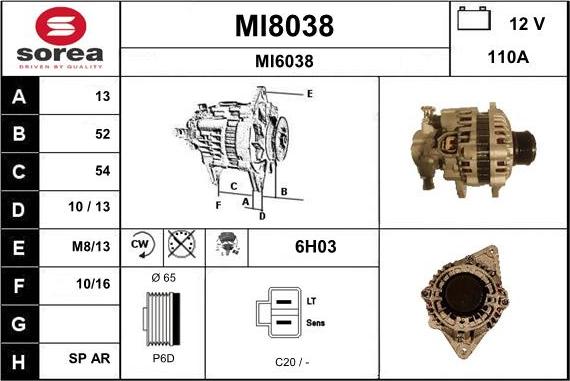 SNRA MI8038 - Генератор autocars.com.ua