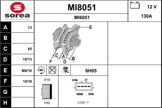 SNRA MI8051 - Генератор autocars.com.ua