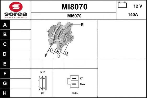 SNRA MI8070 - Генератор autocars.com.ua