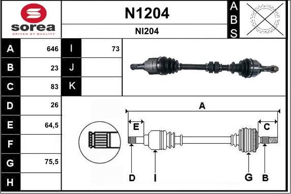 SNRA N1204 - Приводной вал autodnr.net