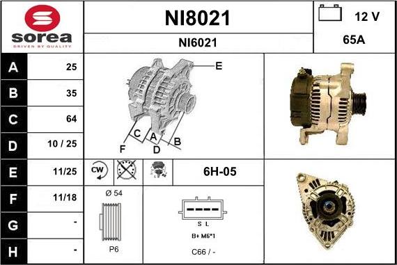 SNRA NI8021 - Генератор autocars.com.ua