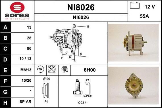 SNRA NI8026 - Генератор autocars.com.ua