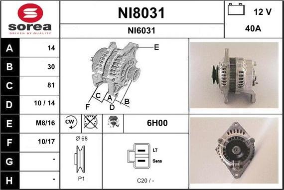 SNRA NI8031 - Генератор autocars.com.ua