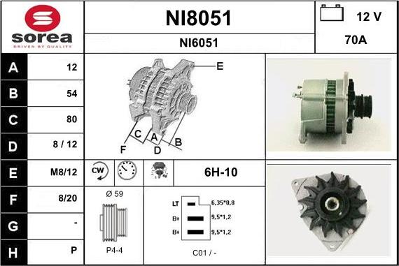 SNRA NI8051 - Генератор autocars.com.ua