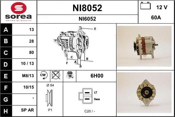 SNRA NI8052 - Генератор avtokuzovplus.com.ua