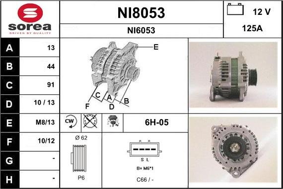 SNRA NI8053 - Генератор avtokuzovplus.com.ua