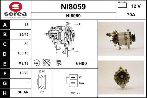 SNRA NI8059 - Генератор autocars.com.ua