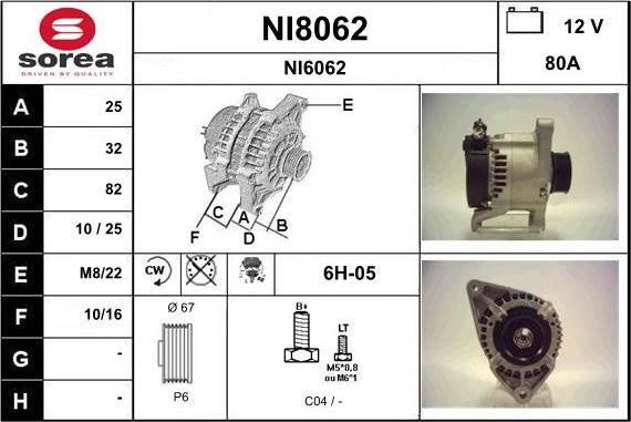 SNRA NI8062 - Генератор avtokuzovplus.com.ua