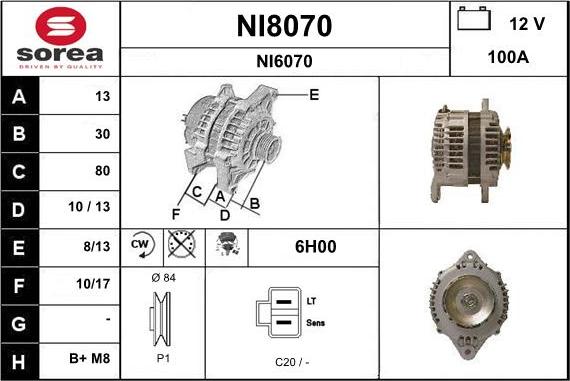 SNRA NI8070 - Генератор avtokuzovplus.com.ua