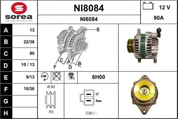 SNRA NI8084 - Генератор avtokuzovplus.com.ua