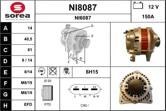 SNRA NI8087 - Генератор avtokuzovplus.com.ua